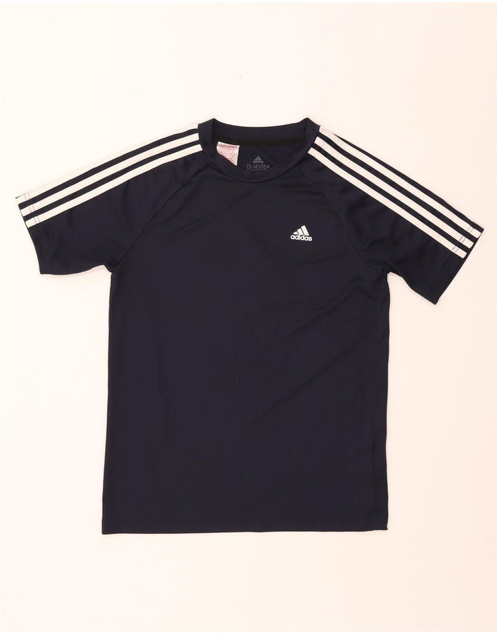 Chłopięcy t-shirt ADIDAS Aeroready na 13-14 lat, granatowy, poliester