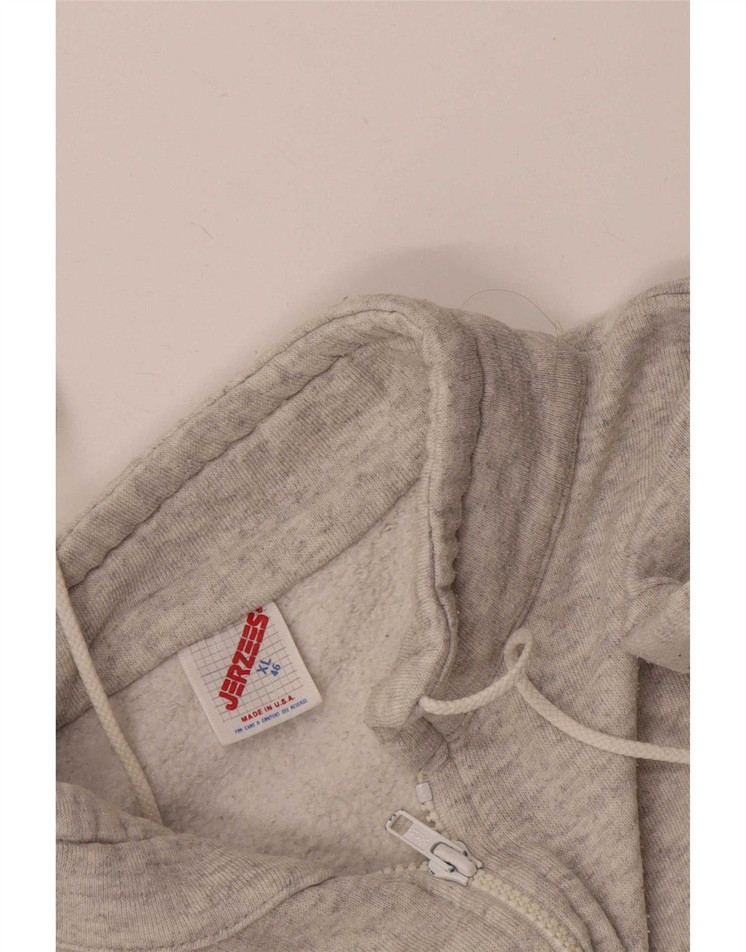 Damska bluza z kapturem Jerzees, zapinana na zamek, EU 46 XL, szara, nakrapiana