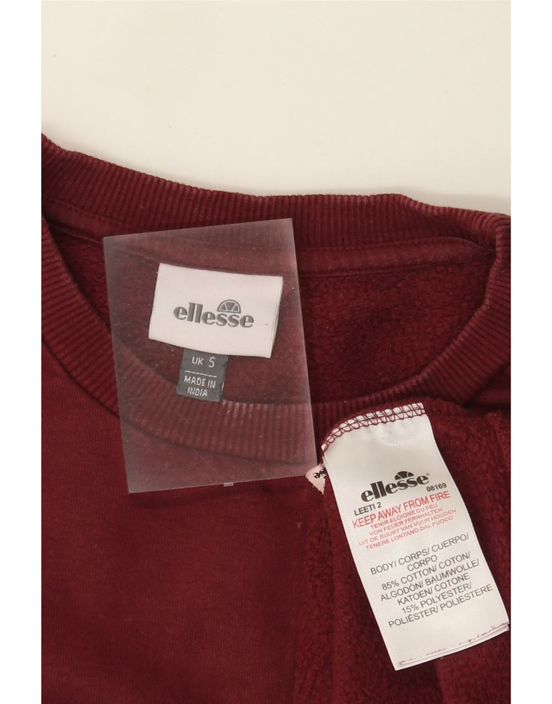Męska bluza z grafiką Ellesse, mała, bordowa, bawełniana