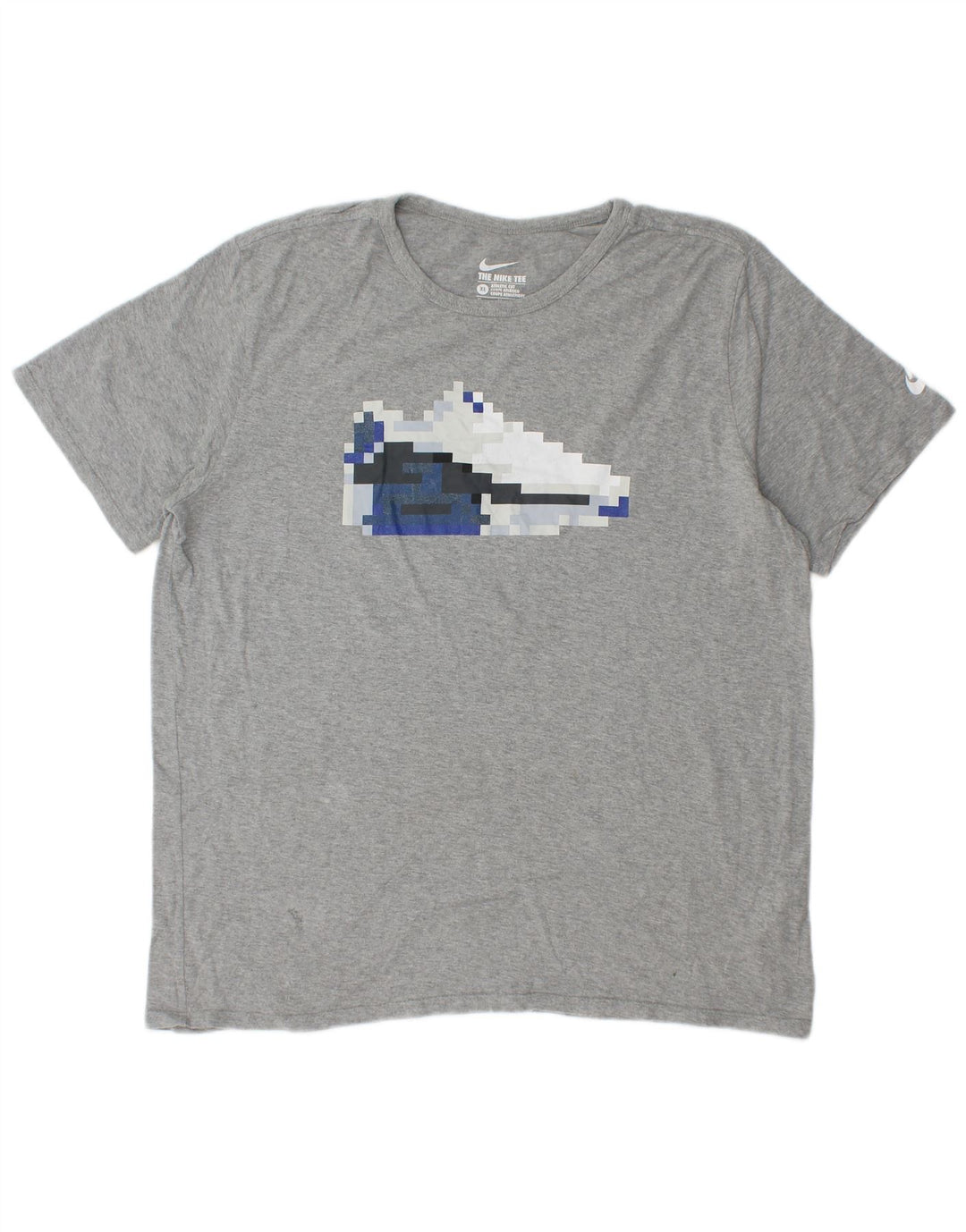 Męski T-shirt Nike Athletic Cut Graphic Top XL, szara, nakrapiana bawełna
