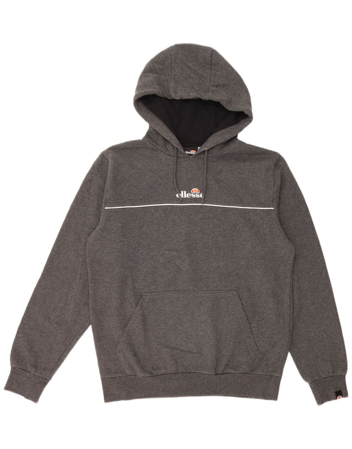 Męski sweter z kapturem Ellesse, duży, szary, bawełniany