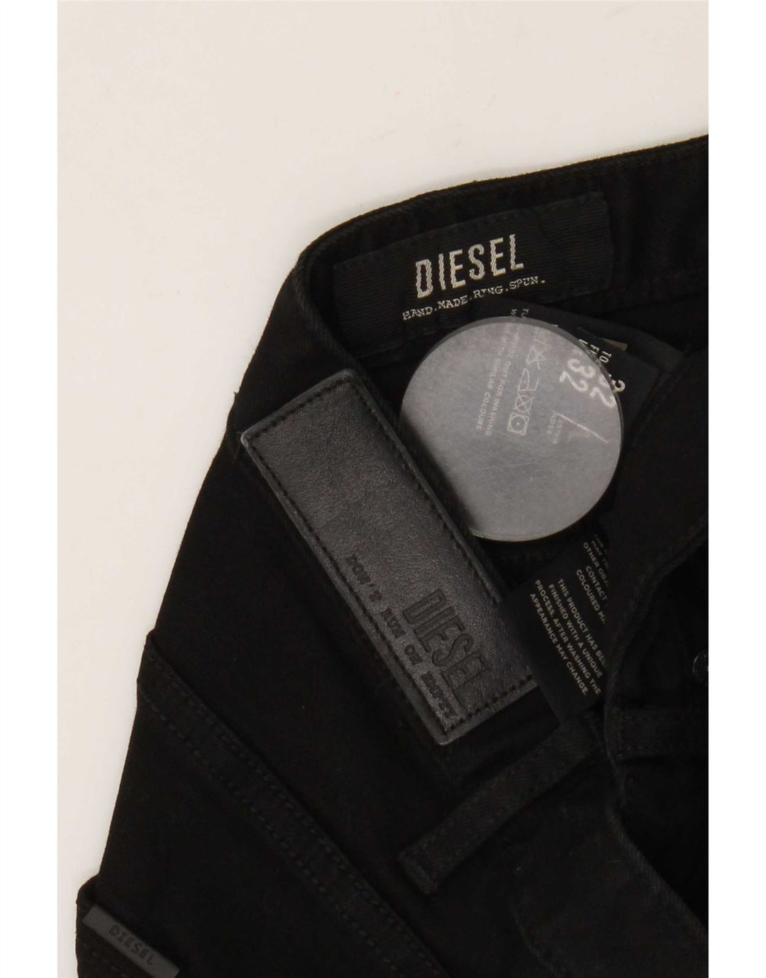 Męskie jeansy Diesel Slim W32 L32 Czarne bawełniane