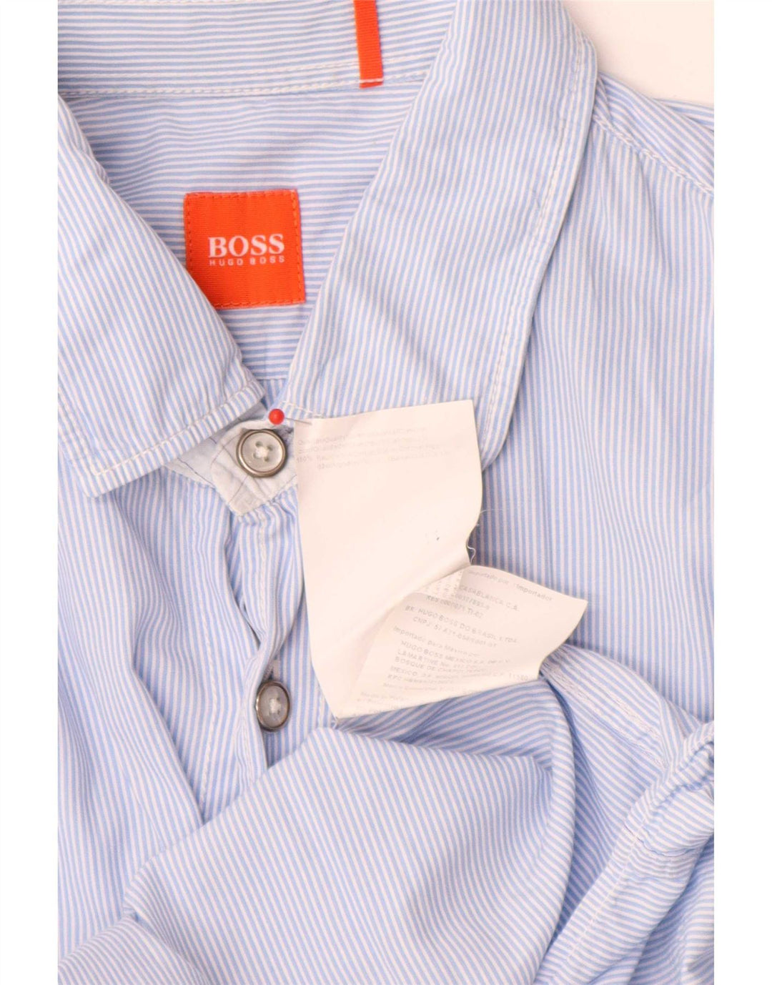 Koszula męska Hugo Boss, duża, niebieska, bawełniana w prążki