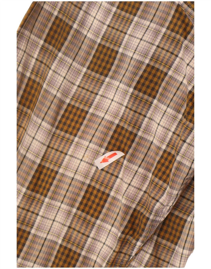 Męska koszula flanelowa Wrangler XL w brązową kratkę