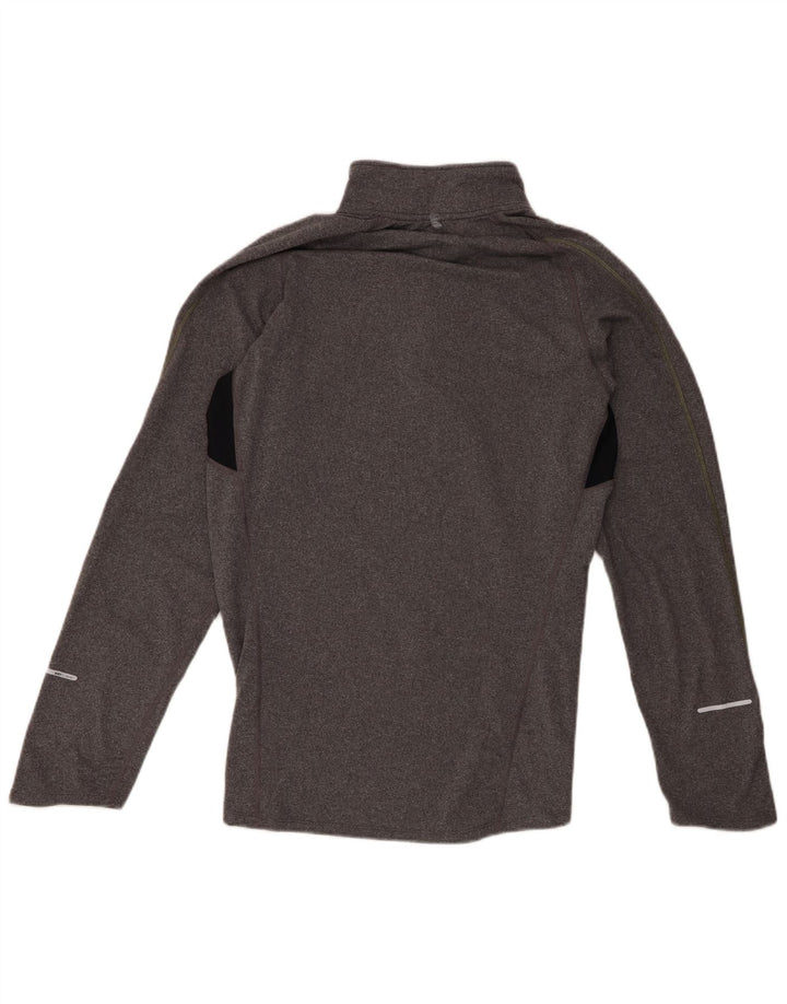 Męski dres Nike Dri Fit z zamkiem błyskawicznym na szyi i małym szarym blokiem kolorów