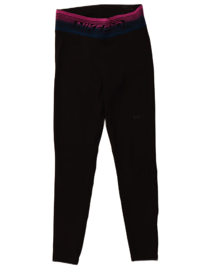 Damskie legginsy NIKE Graphic UK 12, średni czarny poliester