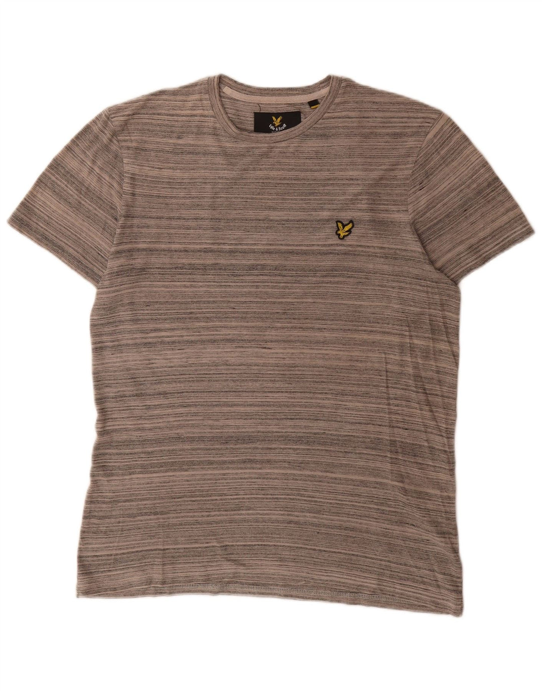 T-shirt męski Lyle & Scott, bawełniany, w kolorze średnioszarym, w prążki