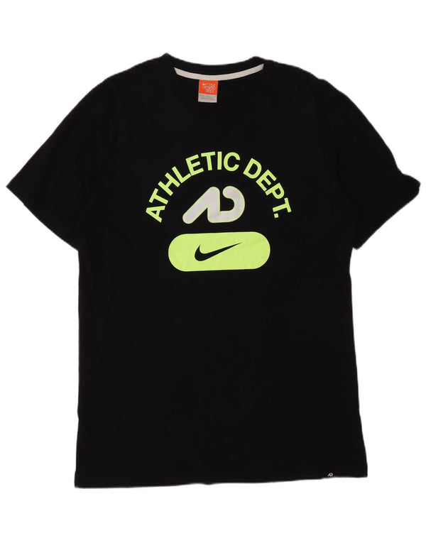 Męski T-shirt z grafiką NIKE, duży, czarny