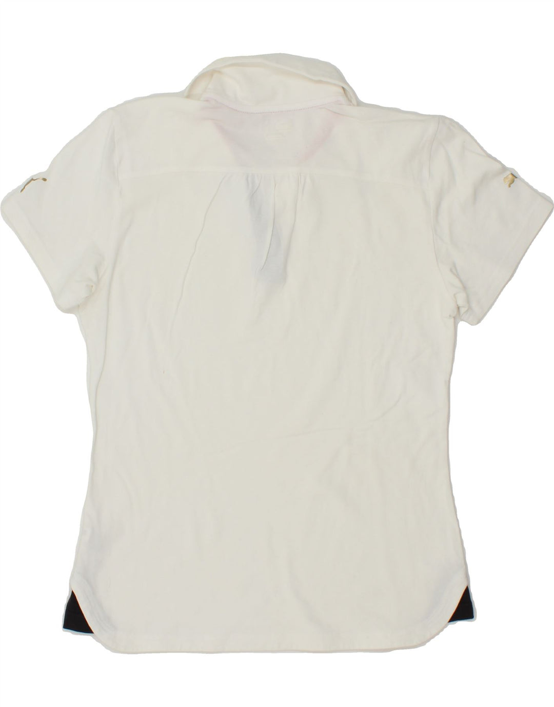 PUMA Womens Polo Shirt UK 14 Medium White Polyester Vintage Puma and Second-Hand Puma from Messina Hembry 
