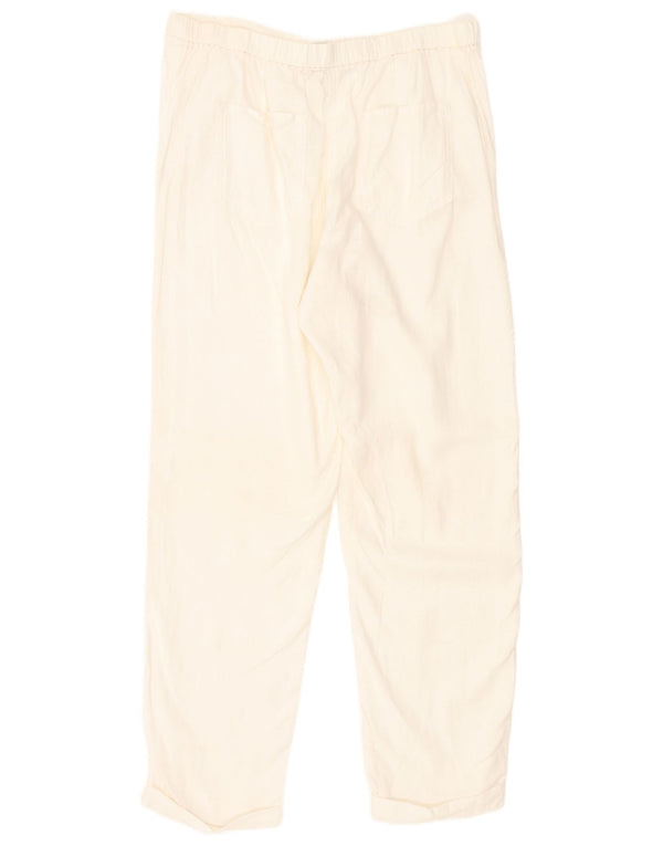 Spodnie damskie Marks & Spencer Straight Casual UK 12 Medium W30 L27 Białe
