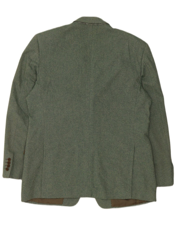 Damska marynarka zapinana na 3 guziki Ermenegildo Zegna UK 42 XL Zielony kaszmir