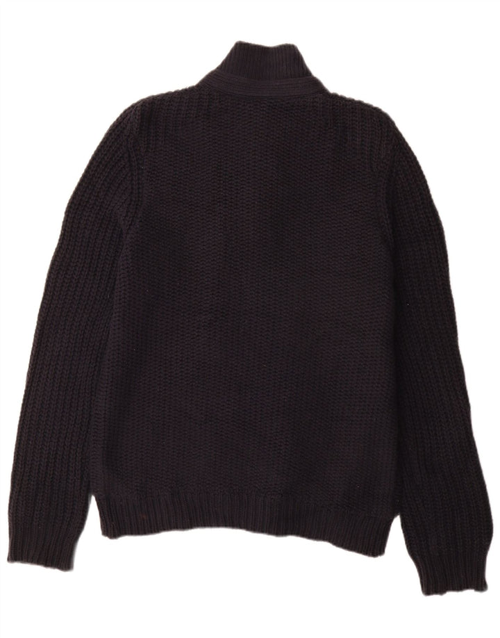 TED BAKER Męski sweter rozpinany, rozmiar 4, duży, granatowy, bawełniany