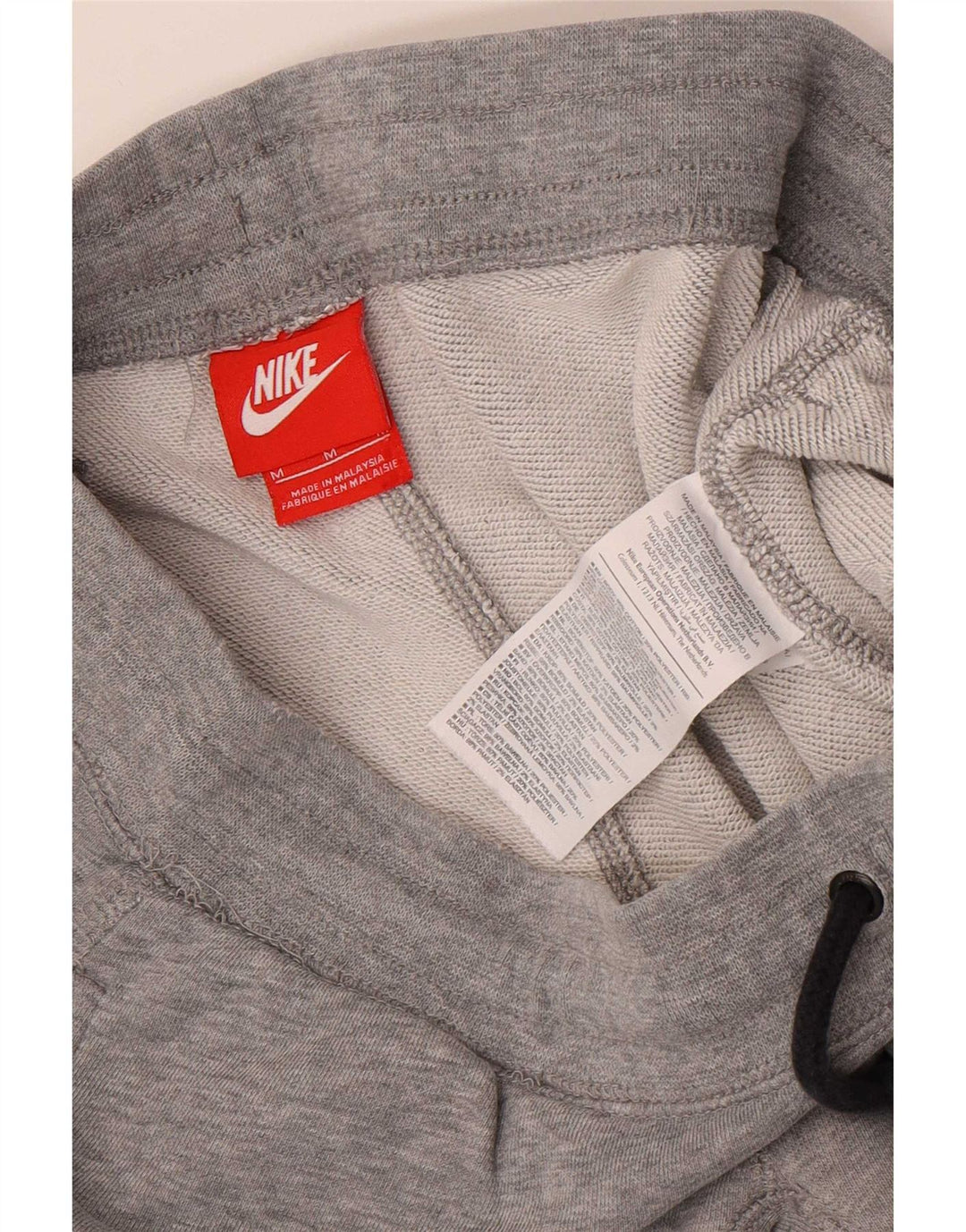 Męskie spodnie dresowe Nike z grafiką, średnioszare, bawełniane