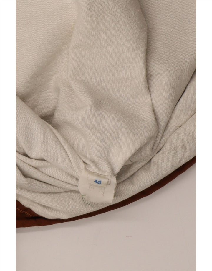 Męska kurtka wiatrówka z kapturem w stylu vintage IT 46 Mały beżowy blok kolorów