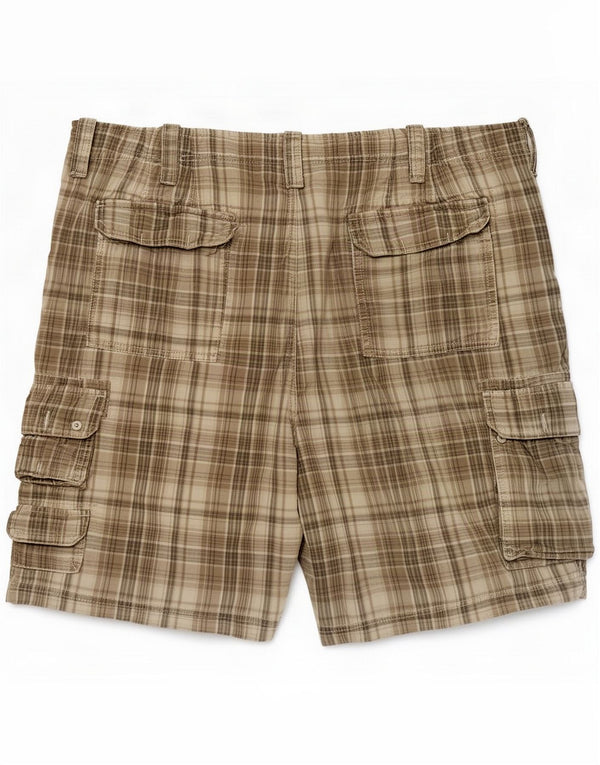 Eddie Bauer Męskie spodenki cargo XL W40 Khaki Check Cotton
