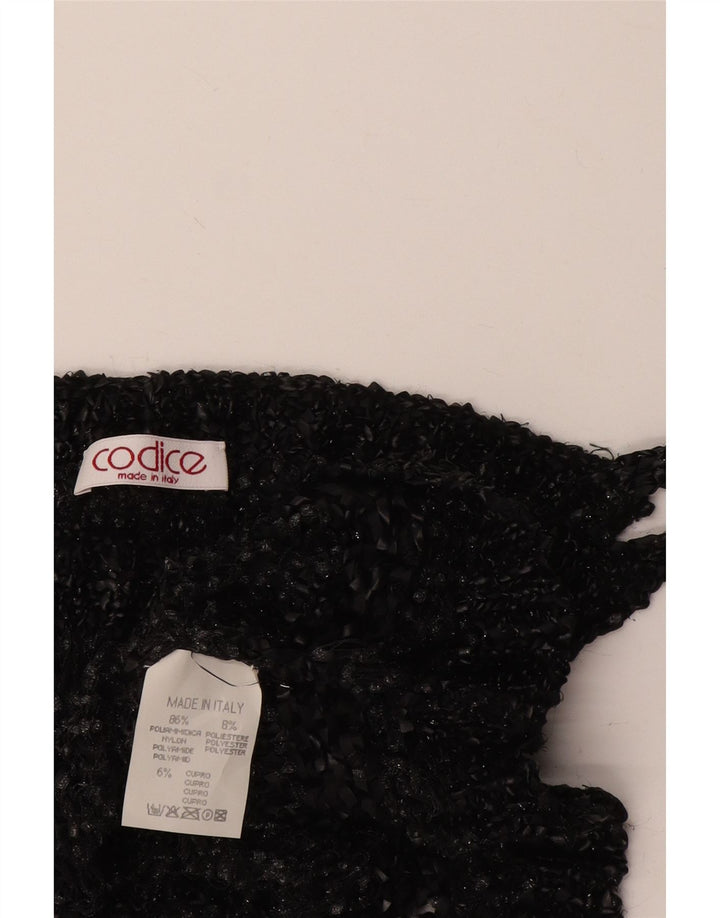 Codice damski top na ramiączkach Crop See Through UK 8 Small, szary, nakrapiany poliamid