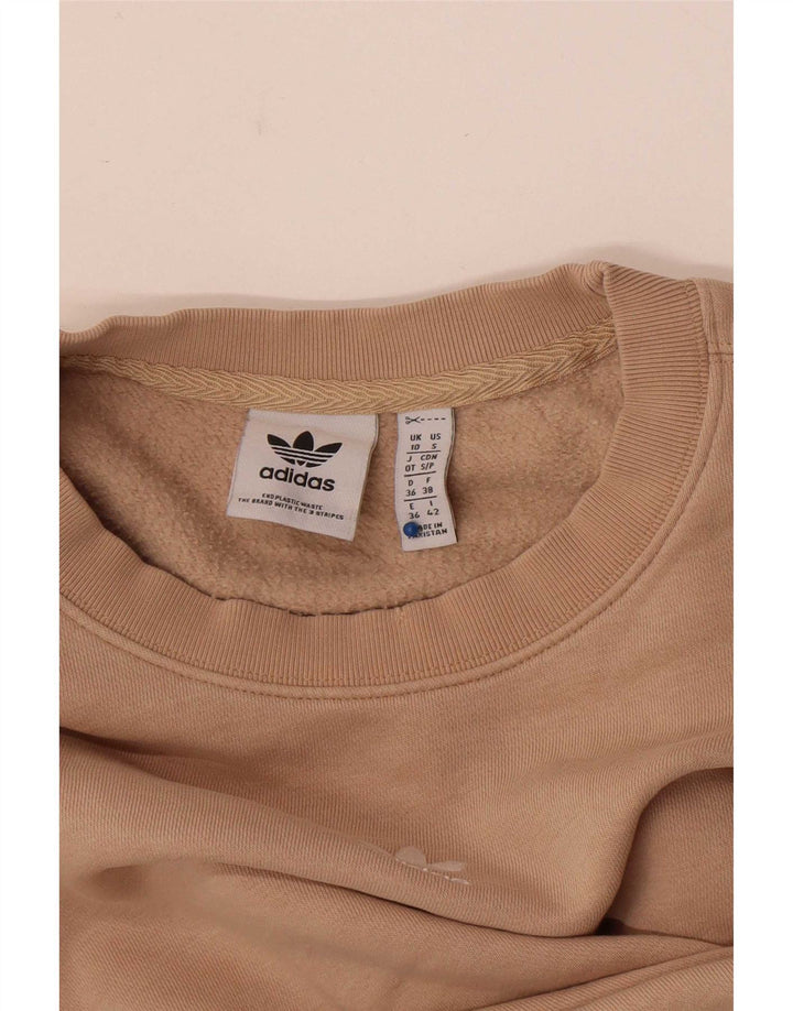 Damska bluza Adidas Crop Oversized Sweter UK 10 Small Beige