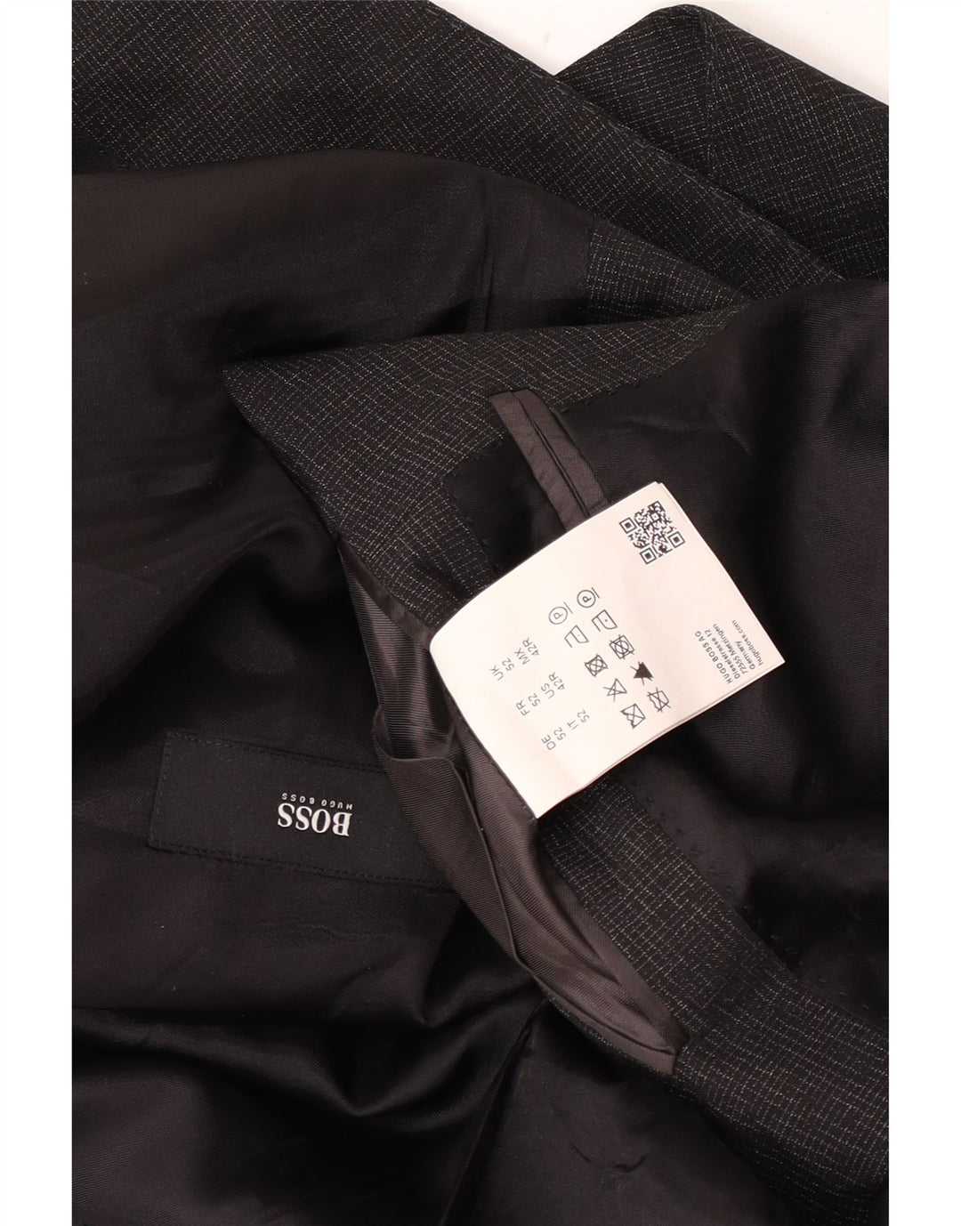 Męska marynarka zapinana na 2 guziki Hugo Boss EU 52 XL Szara dziewicza wełna