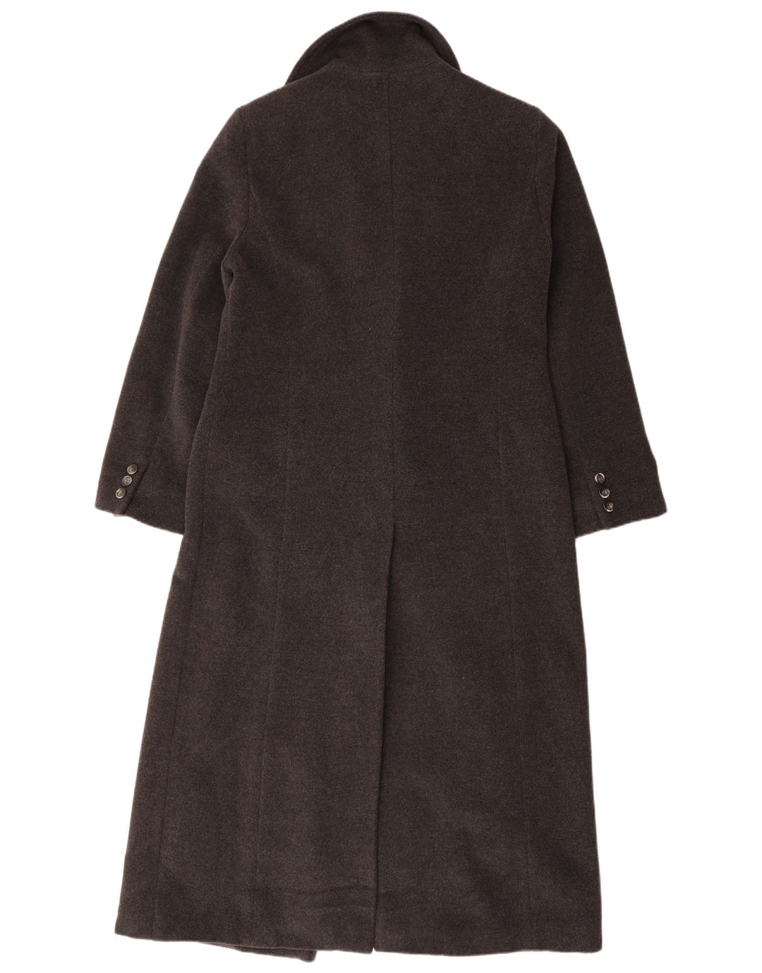 MARELLA Damski płaszcz dwurzędowy UK 14, duży, szary, z dziewiczej wełny