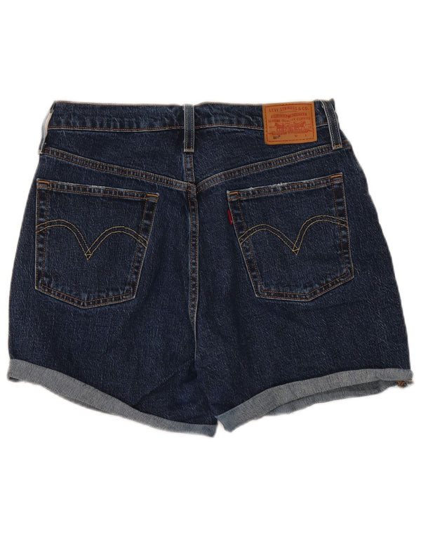 Damskie spodenki jeansowe Levi's 501 W30 Średni granatowy, bawełniany