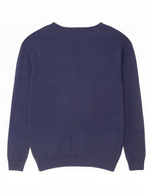 Damski sweter z dekoltem w łódkę Fat Face UK 8, mały, granatowy, wełniany