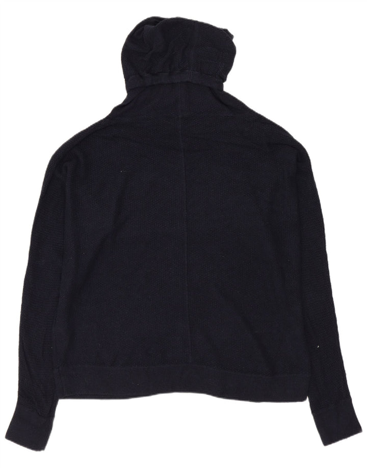 Damski sweter oversize LOUNGE z wywijanym dekoltem UK 10, mały granatowy