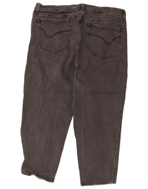Damskie jeansy White Stuff o krótkim kroju UK 20 2XL W36 L24 Szara bawełna