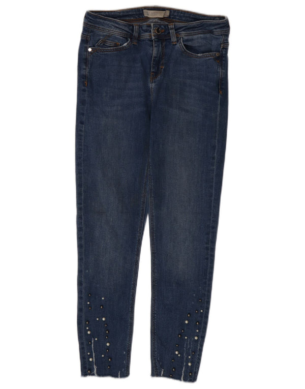 Dżinsy damskie Zara Crop Skinny EU 36 XS W26 L25 Niebieskie