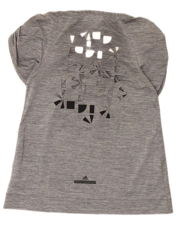 Adidas Damska Tunika Stella McCartney Graphic Top EU 36 Mały Szary Poliester
