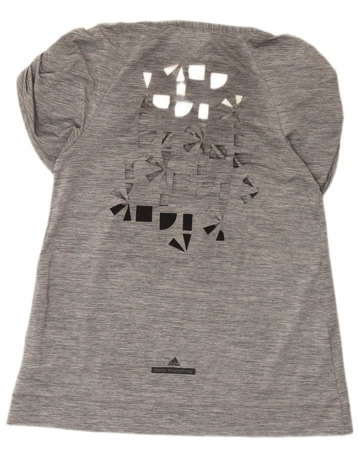 Adidas Damska Tunika Stella McCartney Graphic Top EU 36 Mały Szary Poliester