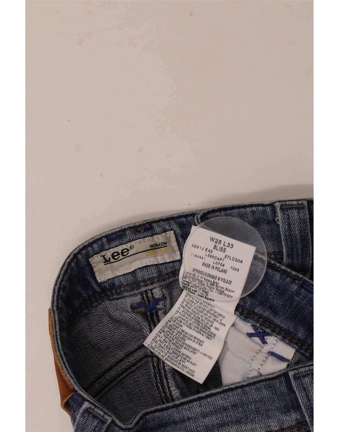 Damskie dżinsy Lee Bliss Bootcut W25 L33, niebieska bawełna