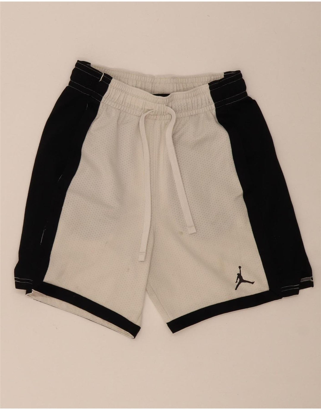 JORDAN Mens Dri Fit Sport Shorts Small  White Colourblock Polyester Vintage Jordan and Second-Hand Jordan from Messina Hembry 