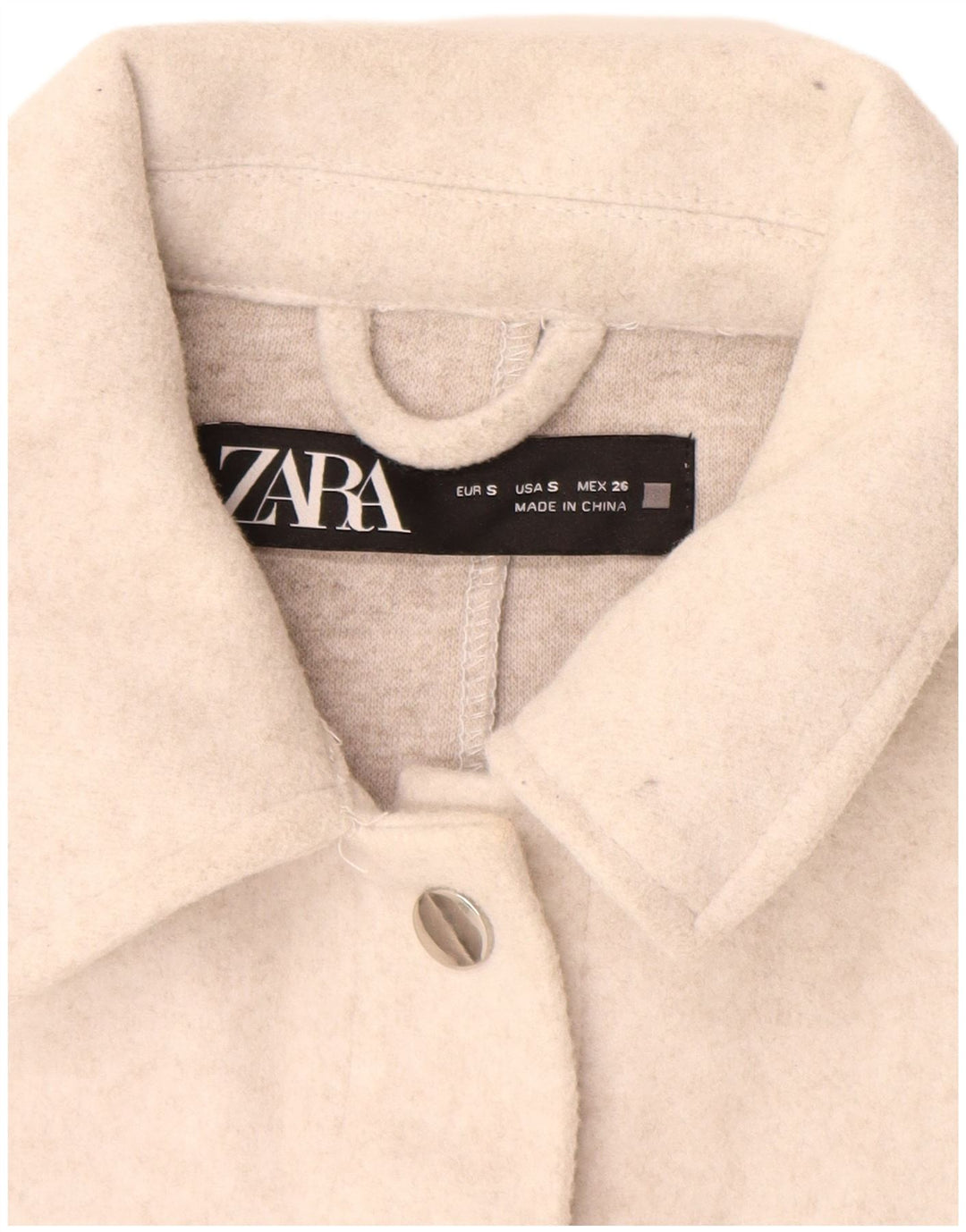 Damska koszula wierzchnia Zara Oversize UK 10, mała, złamana biel, poliester