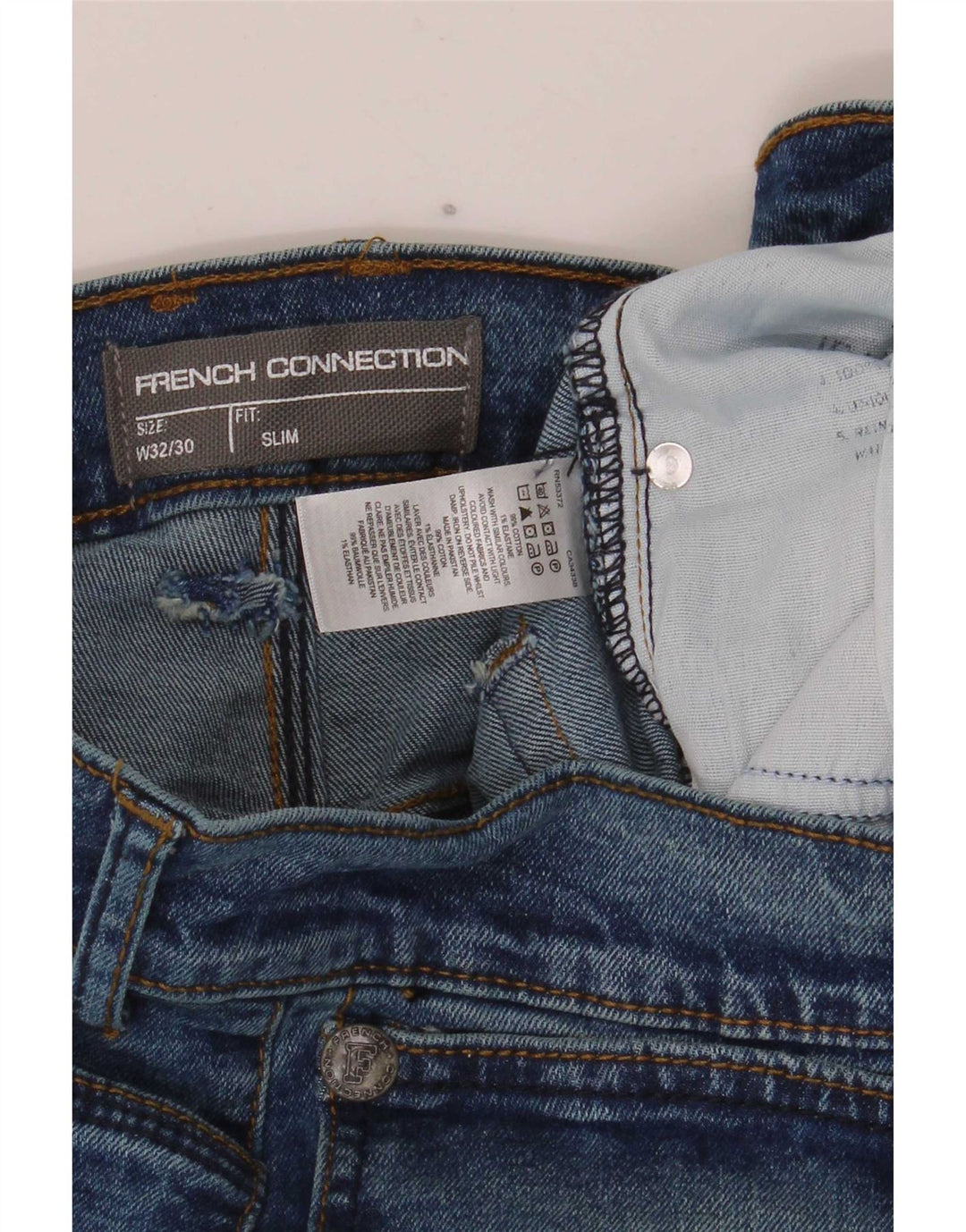 Jeansy męskie French Connection W32 L30 Niebieskie bawełniane