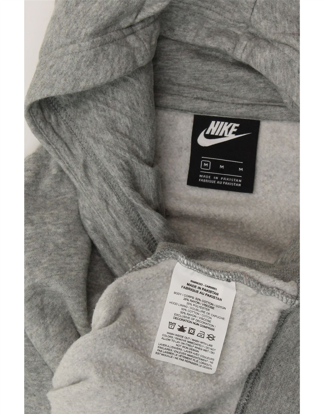 Damski sweter z kapturem NIKE UK 14, średnioszary, bawełniany