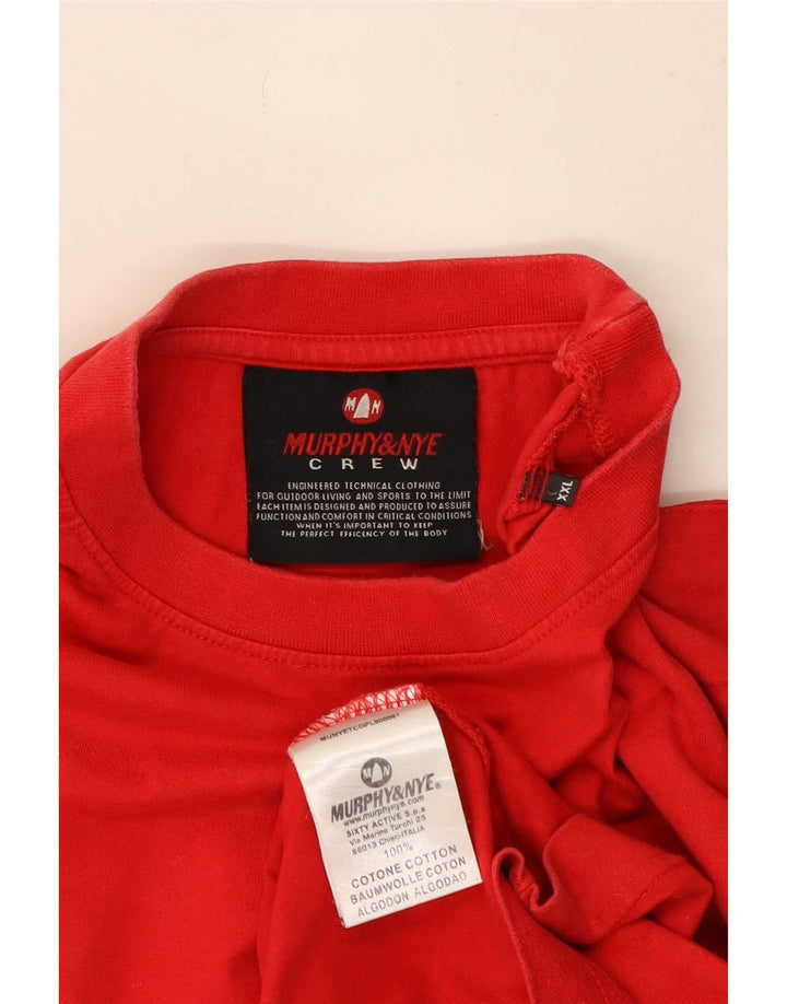 Męska koszulka z grafiką Murphy & Nye, 2XL, czerwona, bawełniana