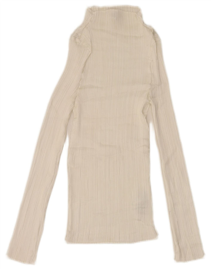 Damski top Reiss z długim rękawem, UK 6 XS, biały poliester