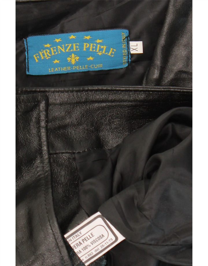 Męska kurtka skórzana VINTAGE UK 42 XL Czarna skóra