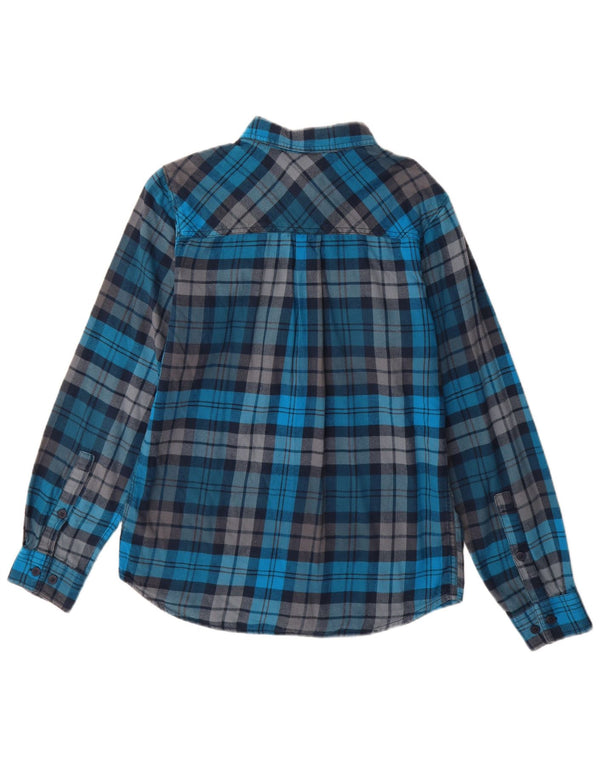 Męska koszula flanelowa Columbia Omni-Wick w małą niebieską kratkę, bawełniana