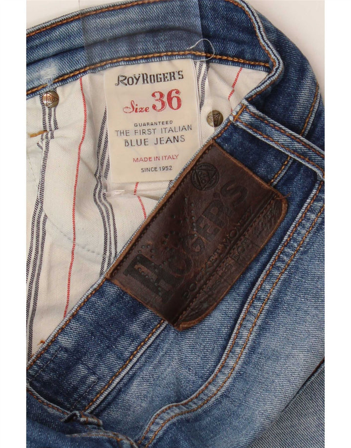 Męskie jeansy slim Roy Rogers W36 L30 Niebieskie bawełniane
