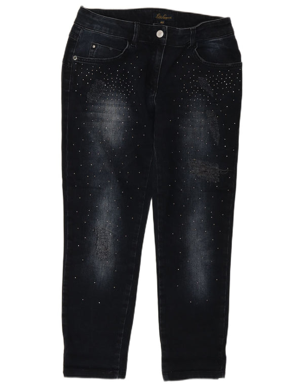 LUISA SPAGNOLI Damskie jeansy o kroju slim IT 40 Small W27 L25 Granatowe