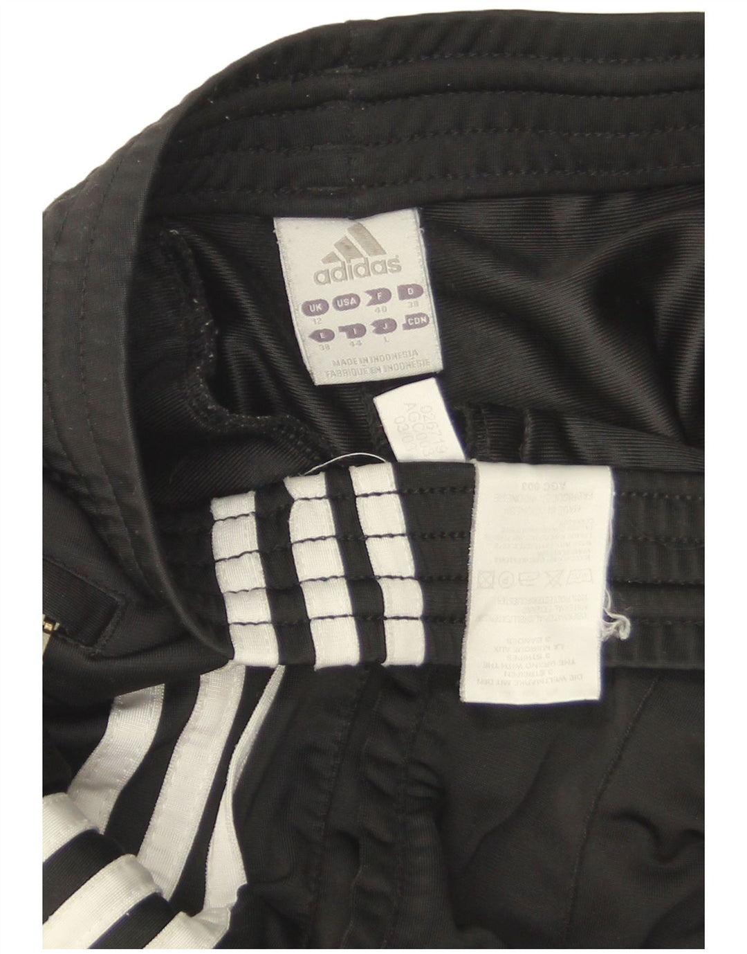 Damskie spodnie dresowe Adidas UK 12, średni czarny poliester