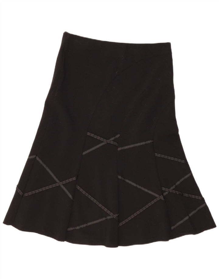 Marks & Spencer Damska spódnica w kształcie litery A UK 12 Medium W34 Czarna geometryczna