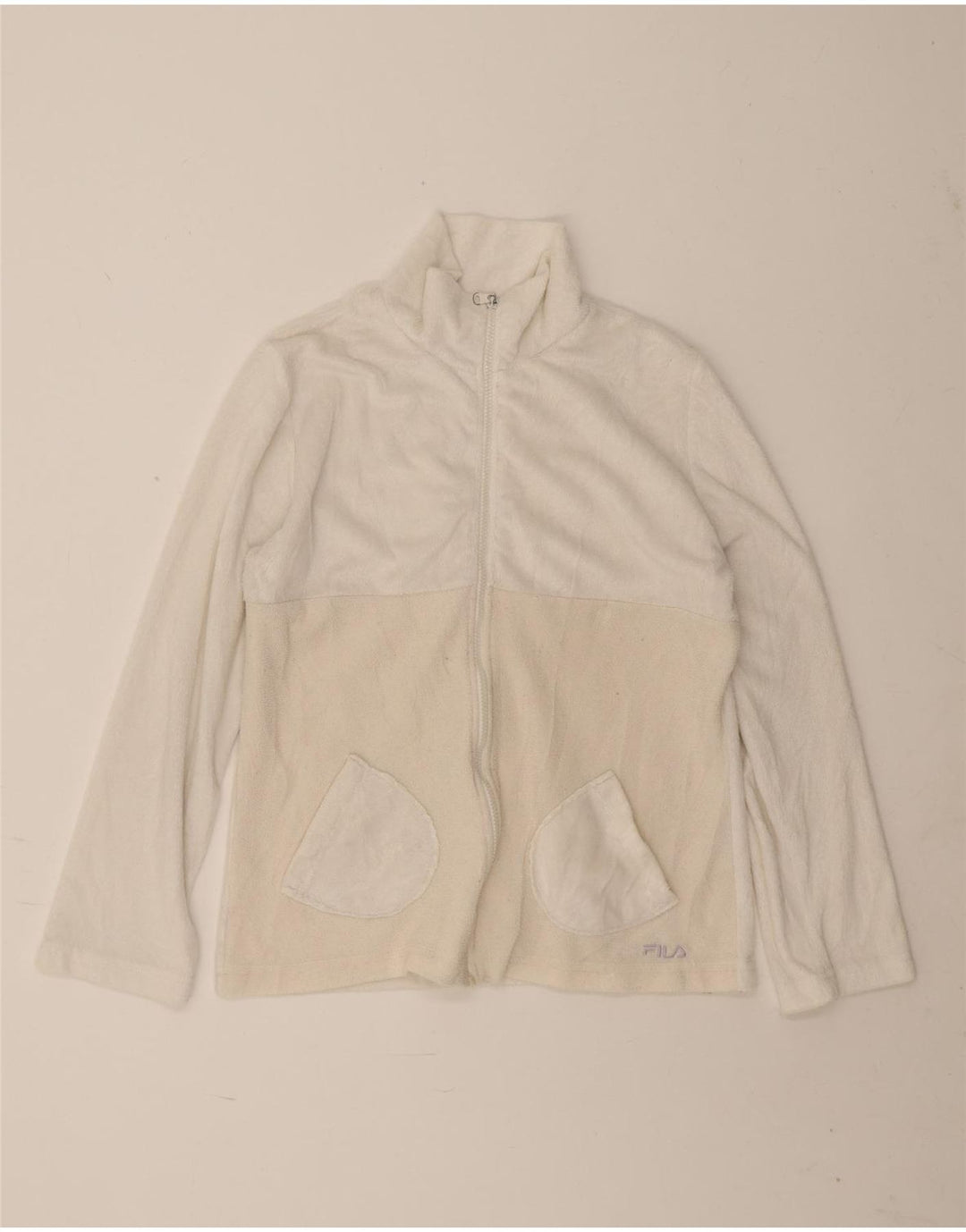 Damska kurtka polarowa Fila UK 16, duża, biała