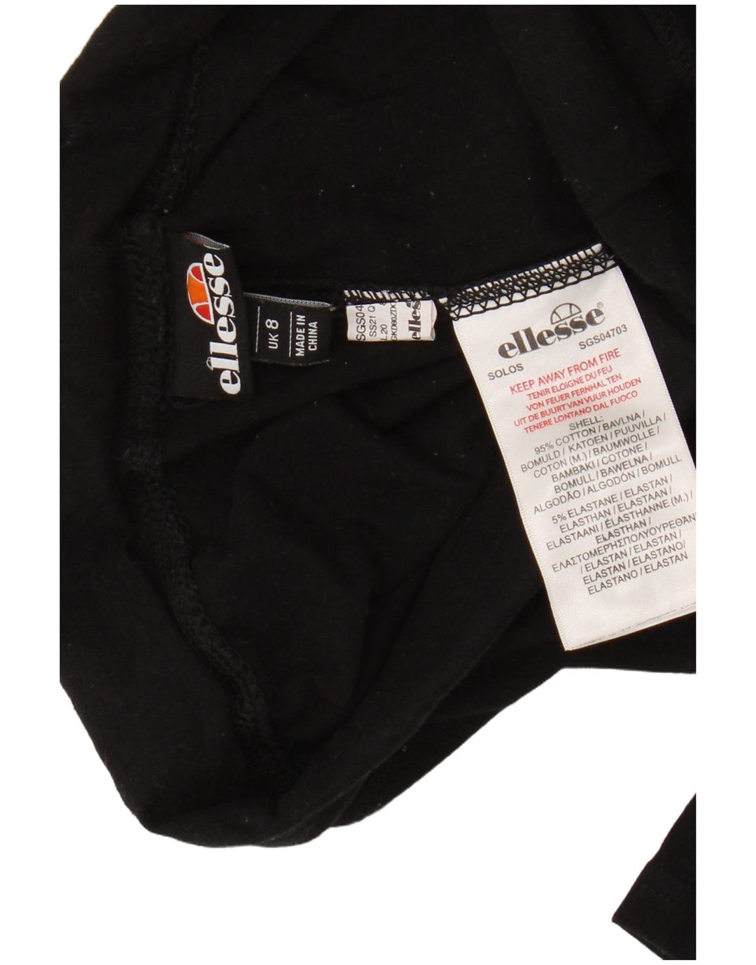 Damskie legginsy Ellesse Graphic UK 8 Small, czarne, bawełniane