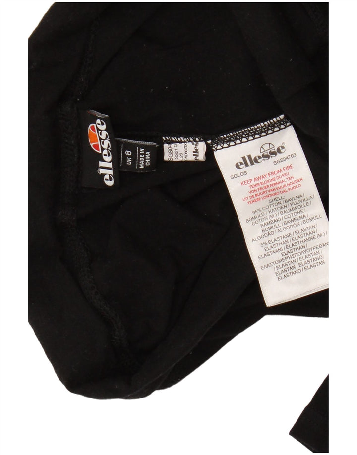 Damskie legginsy Ellesse Graphic UK 8 Small, czarne, bawełniane