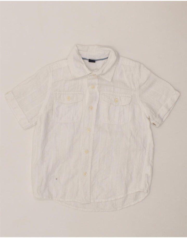 GAP Boys Short Sleeve Shirt 4-5 Years White Cotton Vintage Gap and Second-Hand Gap from Messina Hembry 