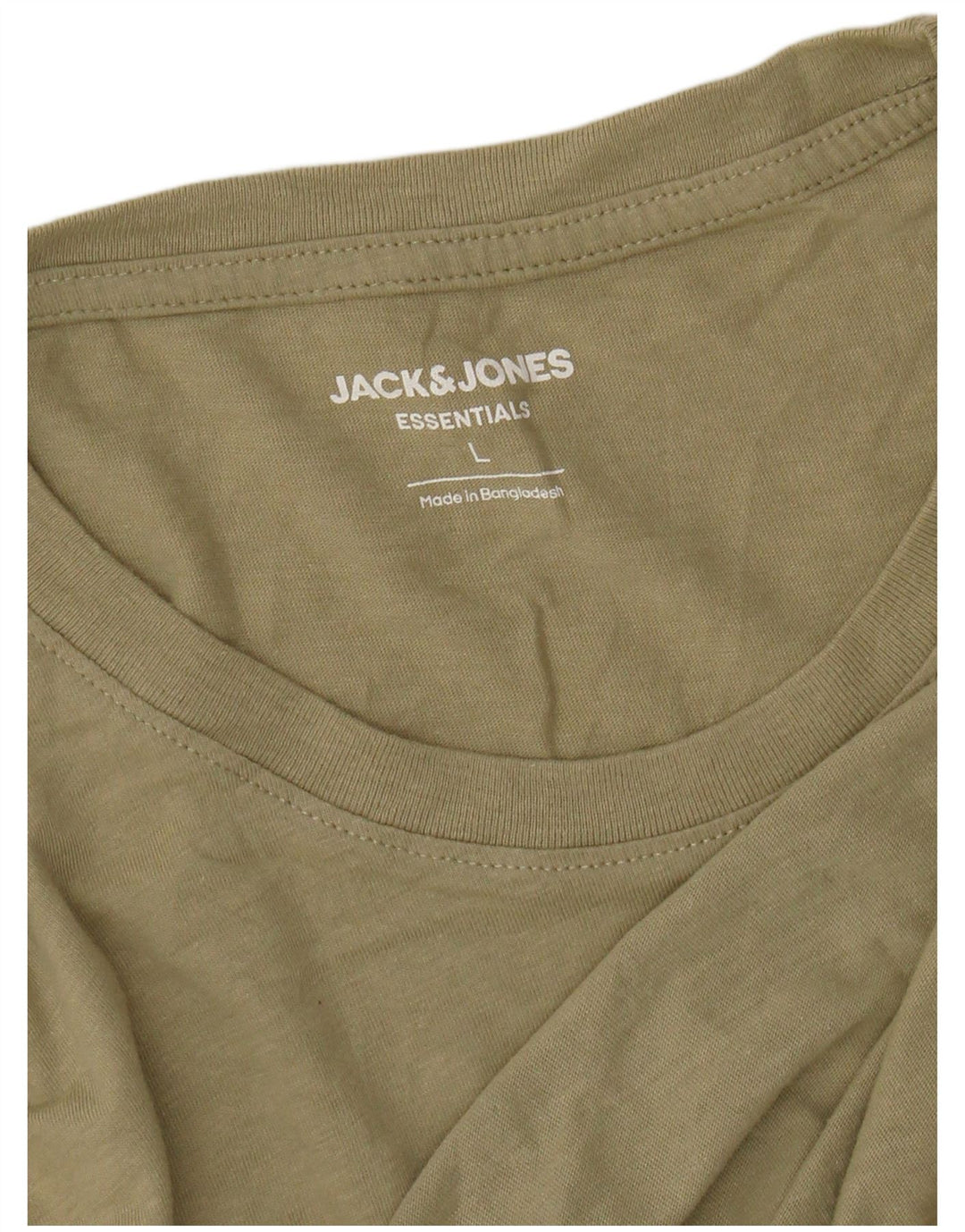Męski T-shirt z grafiką JACK & JONES, duży, khaki