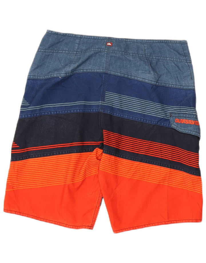 Męskie spodenki kąpielowe QUIKSILVER z grafiką, średnie, wielokolorowe paski