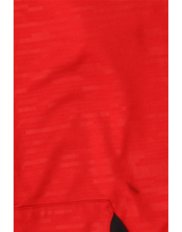 ADIDAS Mens Zip Hoodie Sweater Large Red Colourblock Polyester Vintage Adidas and Second-Hand Adidas from Messina Hembry 